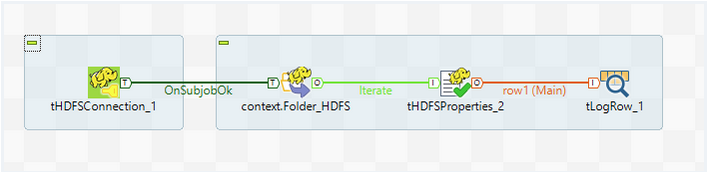 hdfs list file with talend