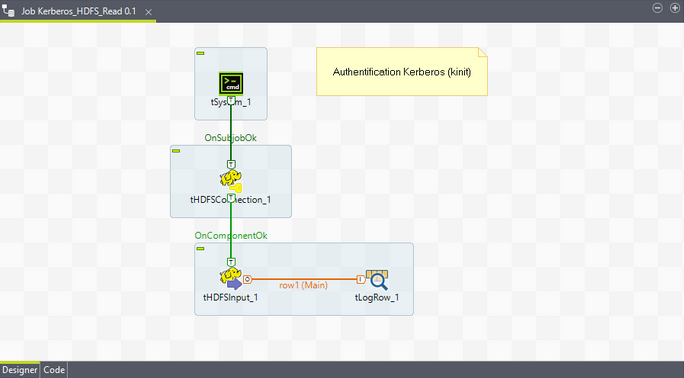 hdfs read file with kerberos with talend